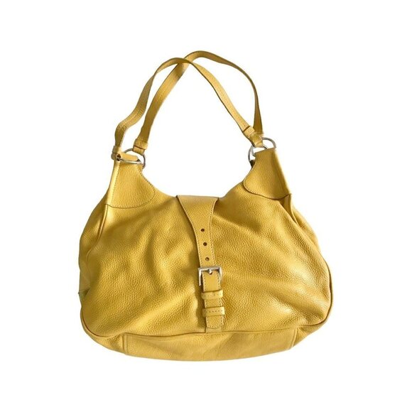 Prada yellow tumbled Daino‎ leather shoulder bag, Large - Picture 2 of 16